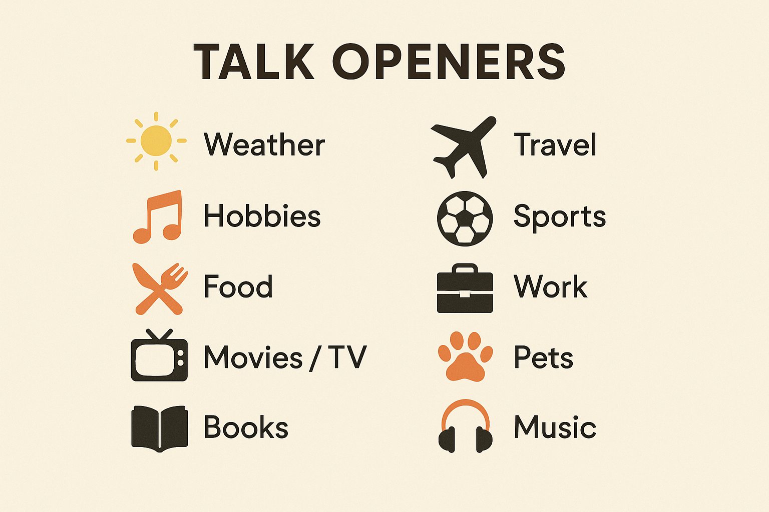 Image for the service Talk or Chat Openers